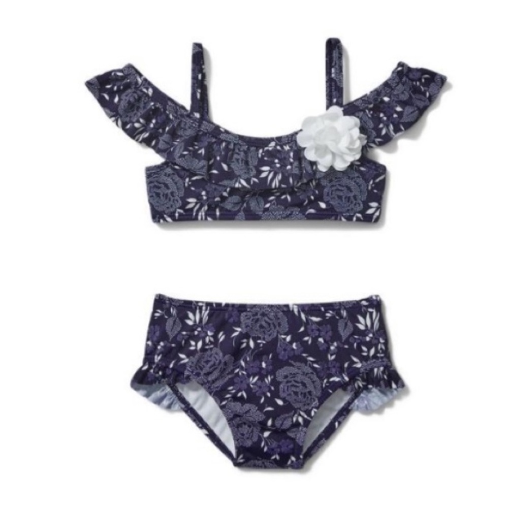 Janie and Jack cold shoulder 2 piece bikini - size 3